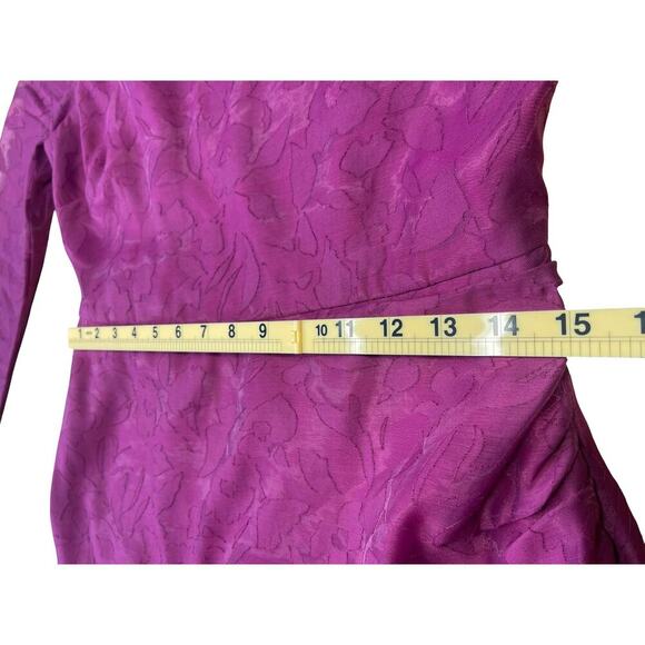 Lulus Emogene Magenta Burnout Floral One Shoulder Mini Dress - Medium - Picture 10 of 16